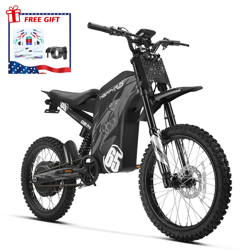 HappyRun 6500W Electric Dirt Bike G300 Pro - Black
