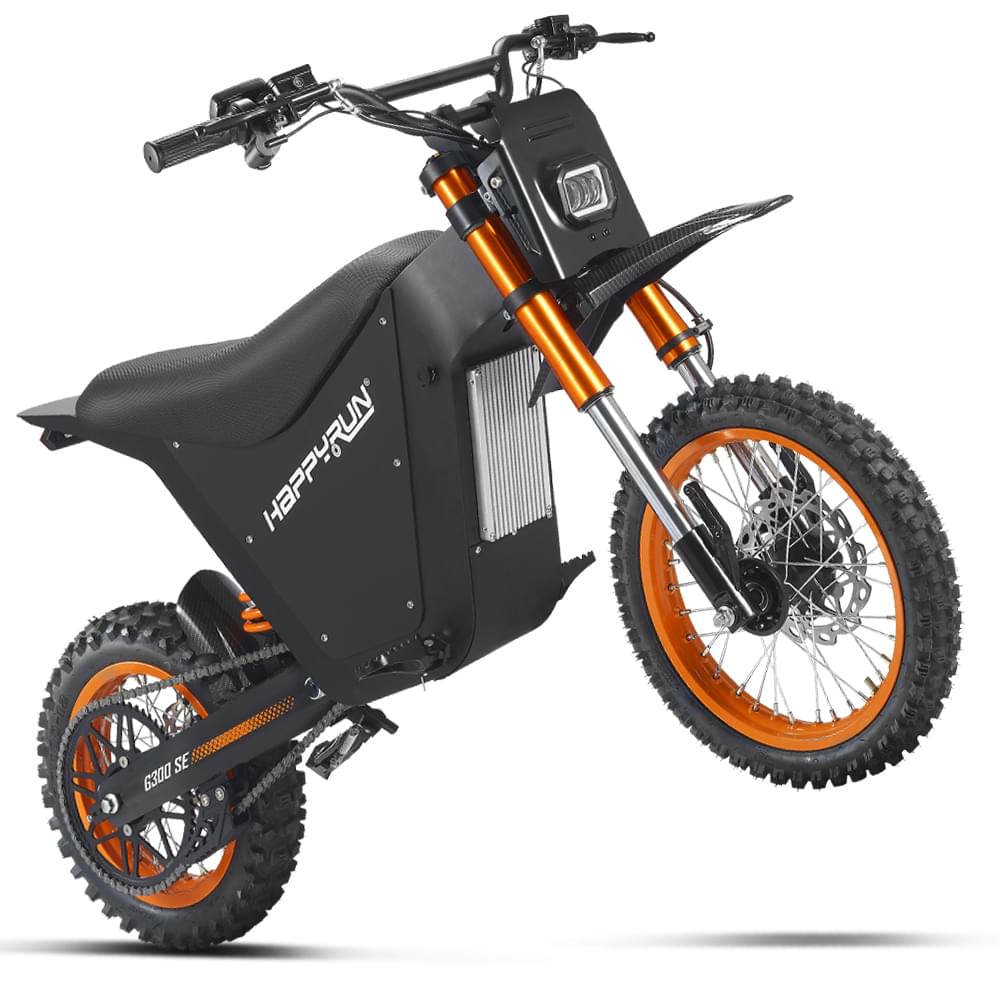 HappyRun G300 SE Electric Mini Dirt Bike with Mid-Drive for Teens & Adults - Orange